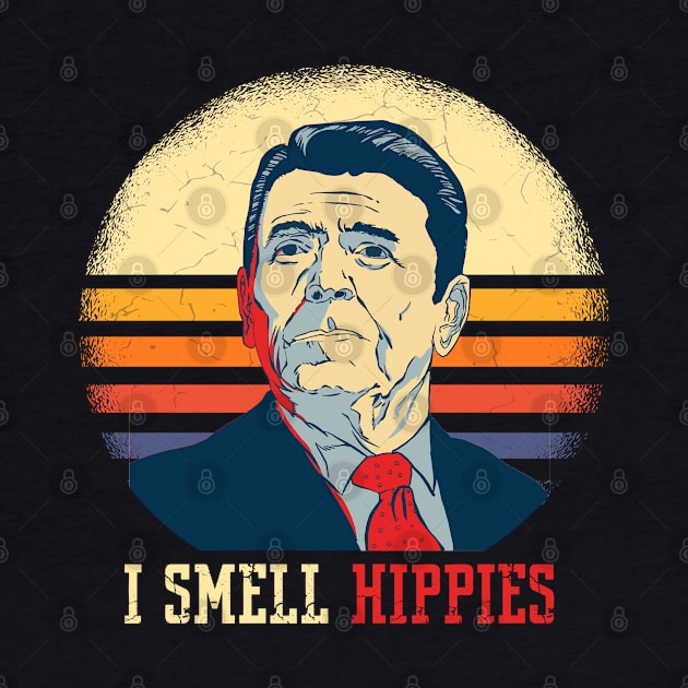 I smell Hippies- Ronald Reagan by JayD World